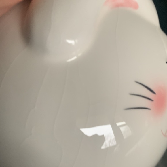 Blossoms & Blooms Bunny Rabbit Bowl Planter White & Pink - Spring Easter Decor - Picture 10 of 11